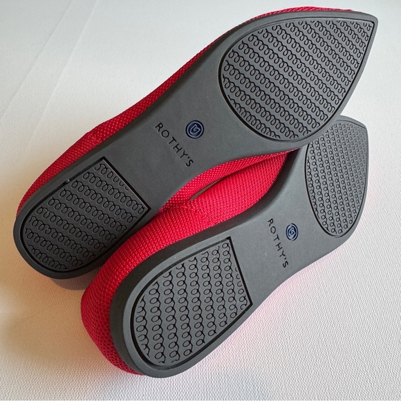 Rothy's The Point in Bright Red Women's Flats Size 6.5 - Picture 4 of 8